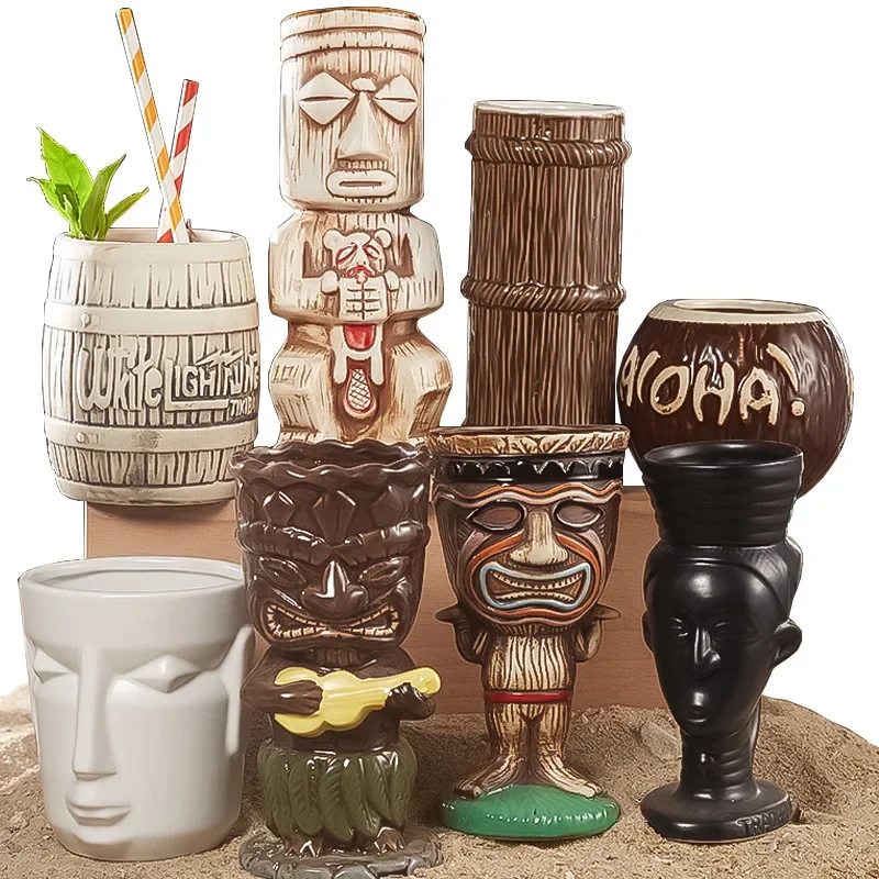 60 Type Hawaiian Tiki Mug Cera - Wine Beer Cocktail recension och pris