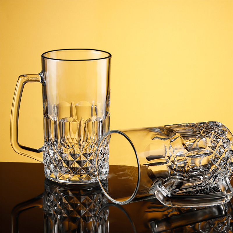600ml/1000ml Beer Glass with H - Beer Mug Handled recension och pris