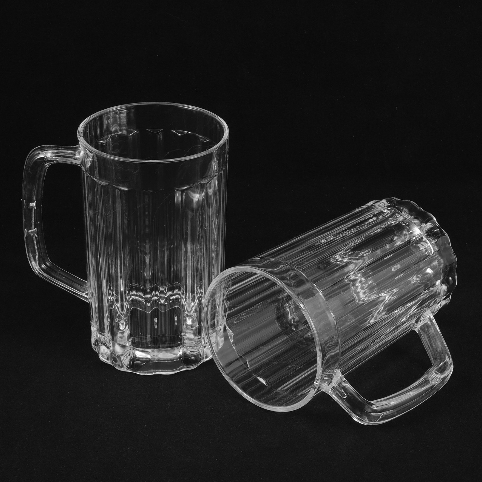 2Pcs 500Ml High-Quality Plasti - Beer Mug Handled recension och pris