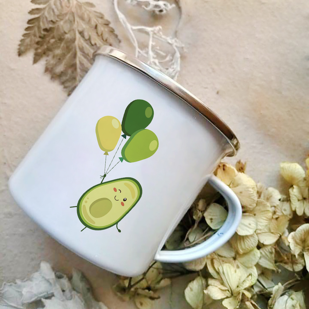 Cartoon Avocado Print Enamel C - Wine Beer Best recension och pris