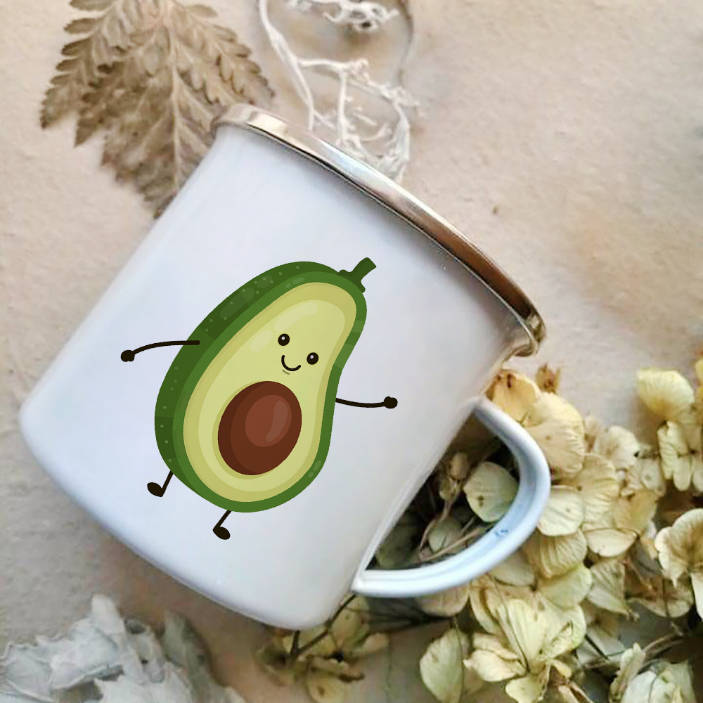 Cartoon Avocado Print Enamel C - Wine Beer Best recension och pris