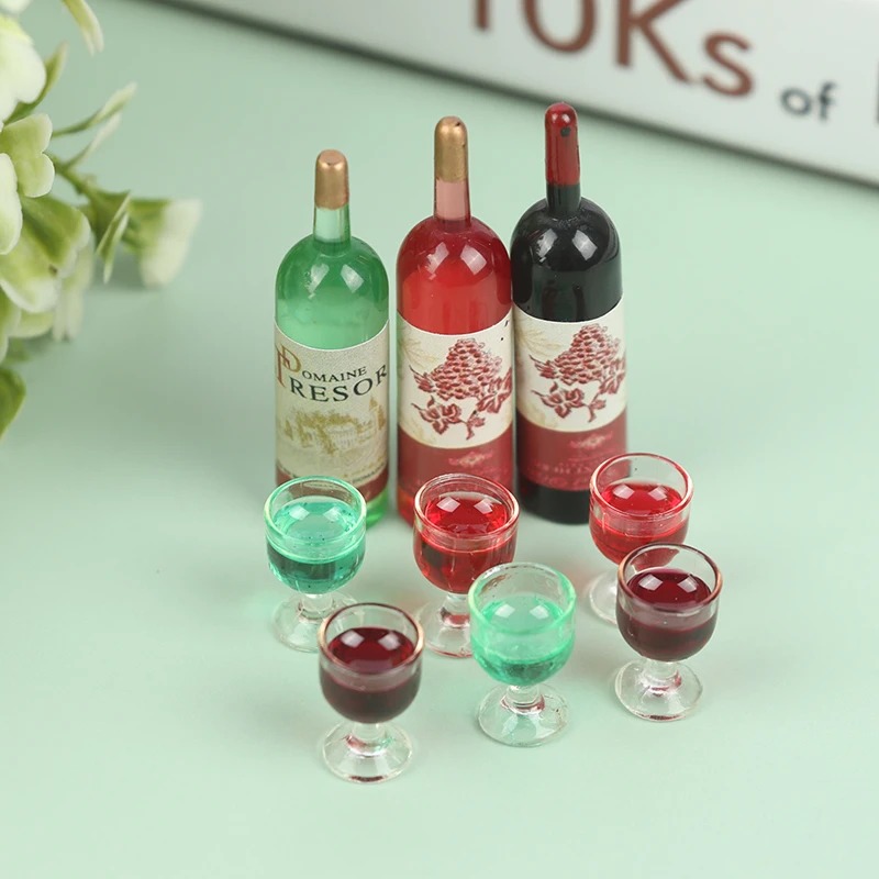 1 Set 1/12 Miniature Wine Bott - Taste Wine Beer Kitchen recension och pris