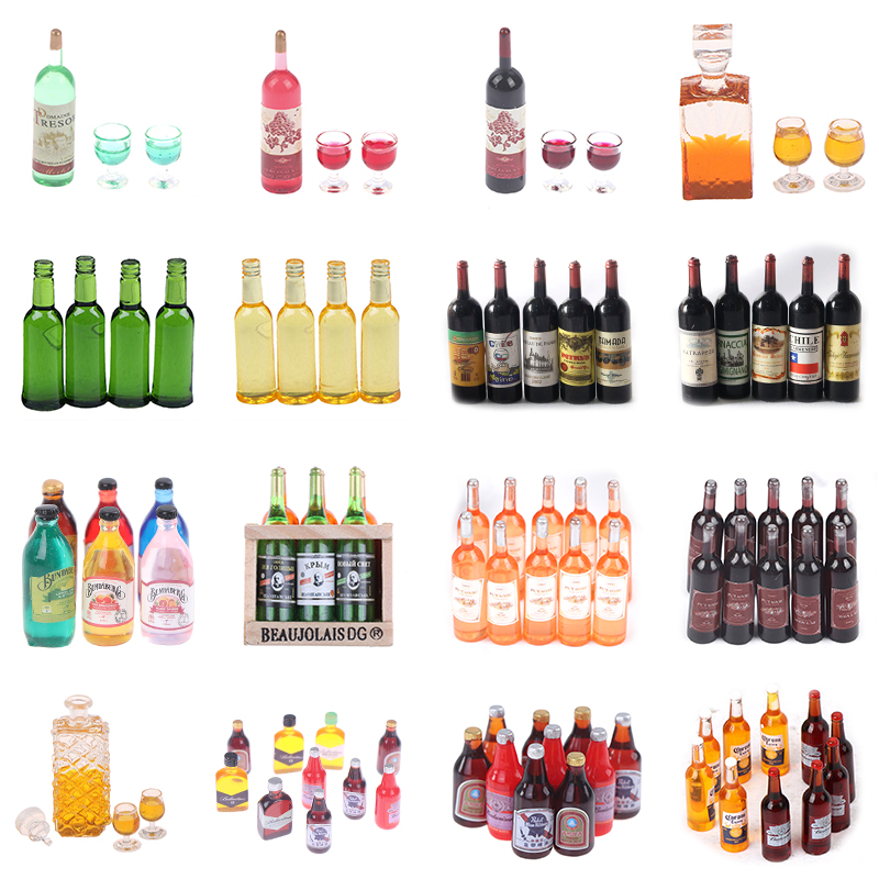 1 Set 1/12 Miniature Wine Bott - Taste Wine Beer Kitchen recension och pris