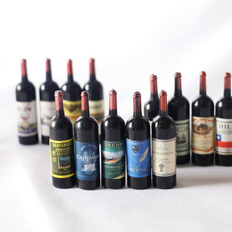 1 Set 1/12 Miniature Wine Bott - Taste Wine Beer Kitchen recension och pris